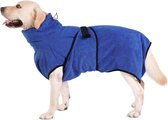Lexium Hondenbadjas - Maat M - Blauw - Badjas Voor Honden - Honden Badjas