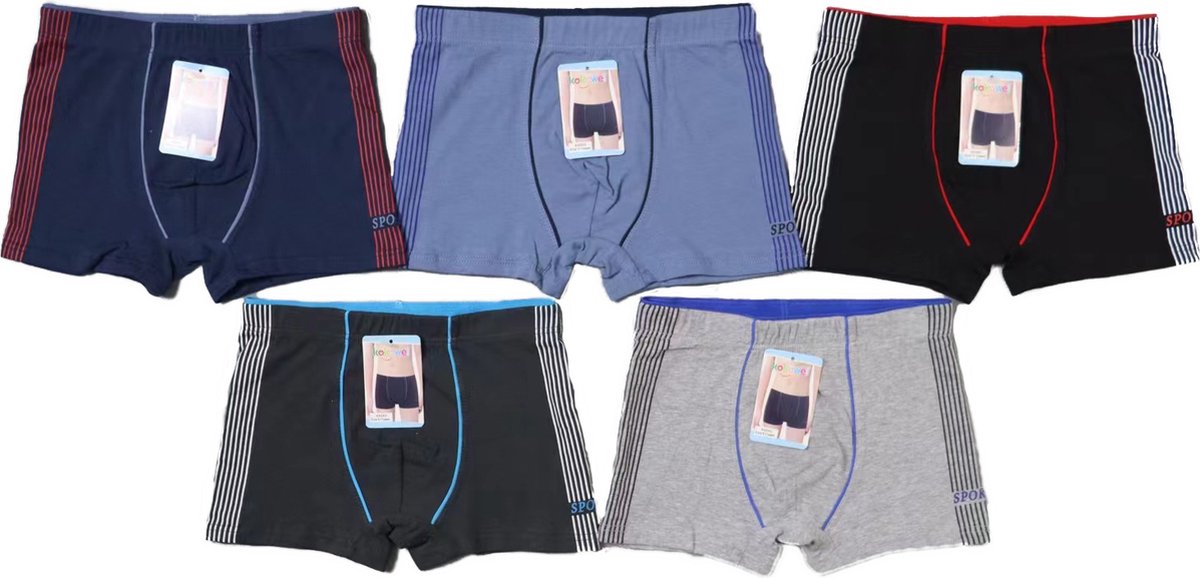 8 stuks Jongens Ondergoed Verschillende Kleuren 12-13 jaar