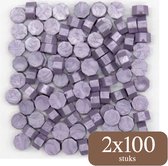 Sealing Wax 2x 100 stuks - Zegellak - Seal - Lakzegel - Stempelen - 35 Gram - Lila Paars tijdelijk 1+1