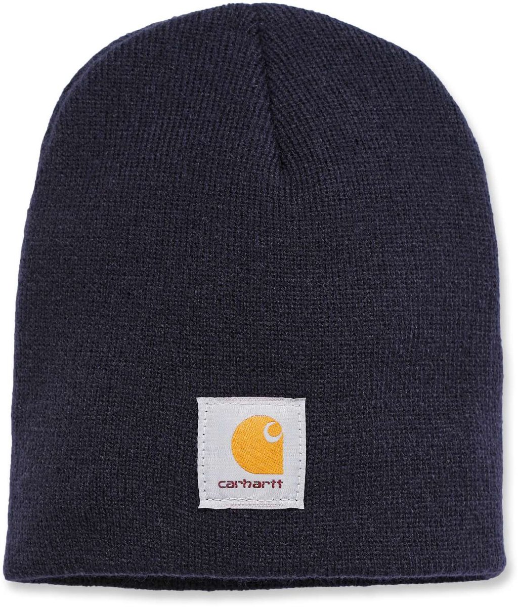 Carhartt Acrylic Knit Hat Navy Muts Uniseks