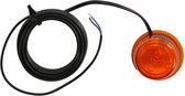 Ronde zijmarkeringslamp 6 leds - Contourlamp oranje - 12/24 volt - 5 meter kabel - WAS