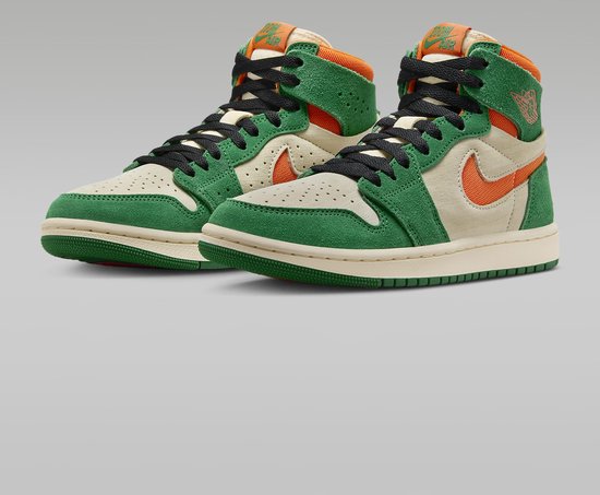 jordans green and orange