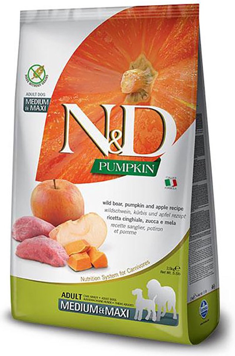 N&D N&D Pumpkin hondenvoeding Wild Zwijn medium/maxi 12 kg