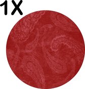 BWK Flexibele Ronde Placemat - Rood - Patroon - Achtergrond - Set van 1 Placemats - 50x50 cm - PVC Doek - Afneembaar