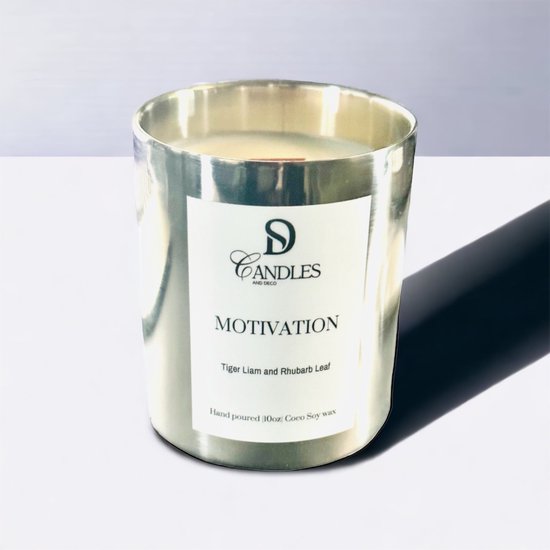 Geurkaars Motivation - 10 oz - Handgemaakte Geurkaars - Woodwick Geurkaars Candle Jar | Brandtijd: 50-60 uur