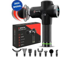 UITVERKOOP! - Refectio® - Professioneel Massage Gun - Gratis opbergkoffer - 30 intensiteit standen - 8 opzetstukken - 1200 t/m 3300 RPM Massage Pistool - Klopmassage & Compressie Massage