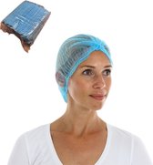 CMT Wegwerp Haarnetjes - Disposable Hair Nets - Non-woven - BLAUW - 100 stuks - Latexvrij - Niet steriel - Clip Caps - ONE SIZE
