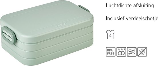 Mepal Lunchbox midi – Broodtrommel – 4 boterhammen - Nordic green - Mepal