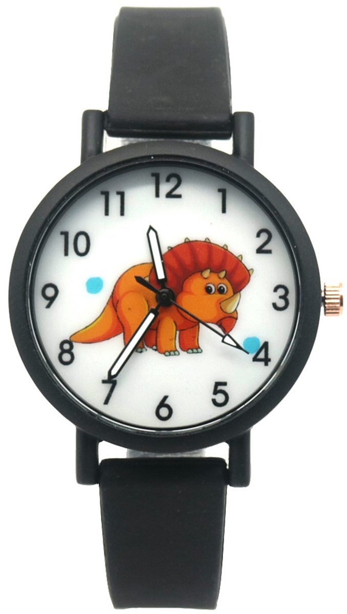 Horloge voor Kinderen - Dino - Kast 34 mm - Zwart