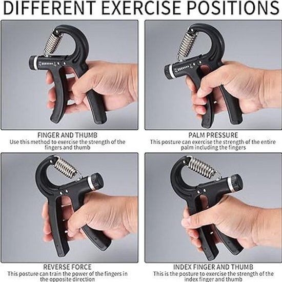 Handtrainer, handtrainer, instelbare 5-100 kg onderarmtrainer met teller