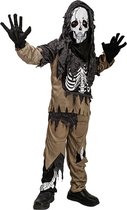 Skelet kostuum - Creapy - Halloween kostuum - Carnavalskleding - Carnaval kostuum - Kinderen - 10 tot 12 jaar
