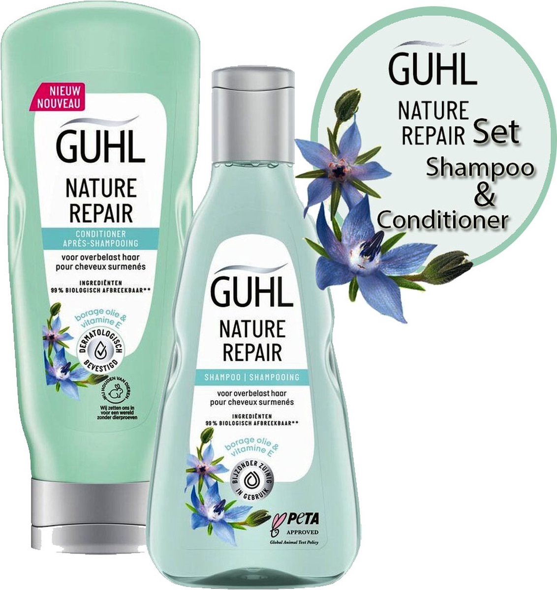 Set: Guhl Nature repair - Shampoo 250ml en conditioner 200 ml