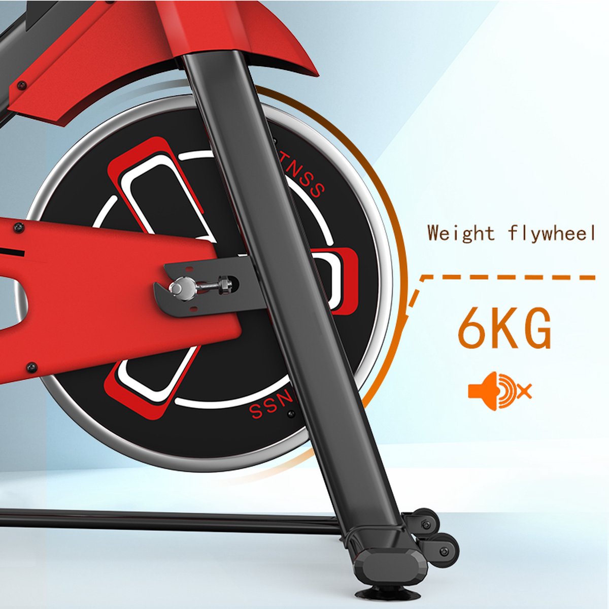 Afbeelding 3 van Indoor hometrainer - Vliegwiel 6 KG - fitness voor thuis - Met verstelbare zitting en stuur - Verstelbare weerstand - Max Belasting: 120 kg