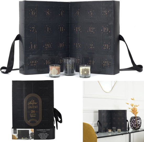 Adventskalender Zwart – Luxe – Geurkaarsen voor mannen