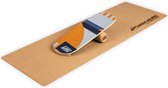 BoarderKING Indoor board Flow balance board - rouleau de liège - tapis de protection de sol . Forme : Flow fluide - 27 x 15 x 75 cm (LxHxP)