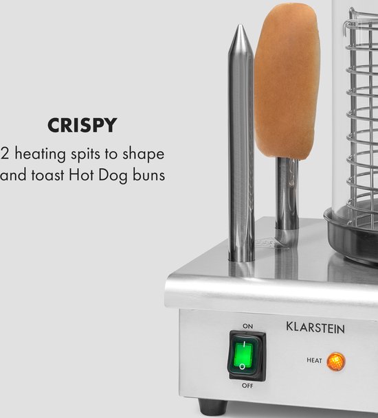 Klarstein Worstfabriek Pro 550 - Hotdog maker - 550W - 5 Liter - 30-100°C - Glas - Roestvrij staal - Zilver van Klarstein — afbeelding 5