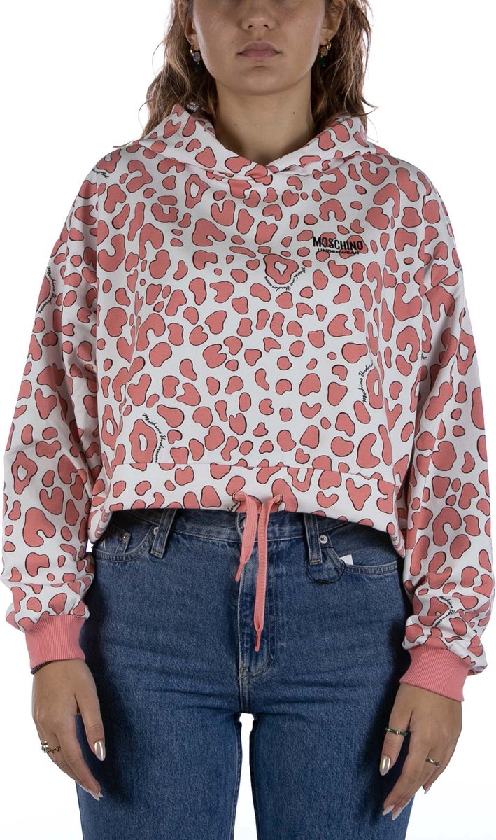 Wit En Roze Moschino Sweatshirt - Streetwear - Vrouwen