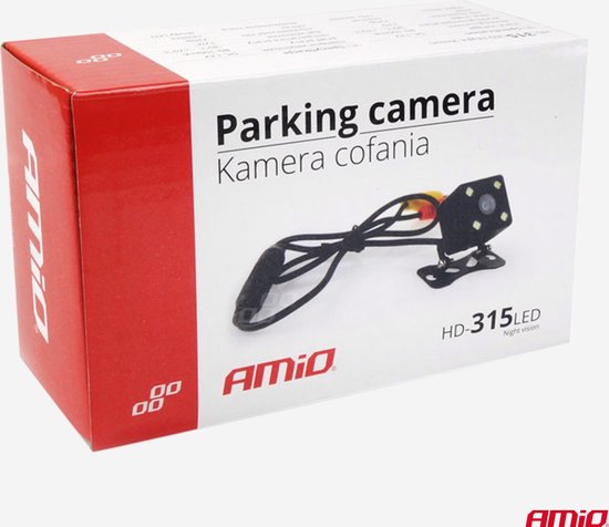 AMiO Universele Achteruitrij Camera 4 LED Nachtzicht voor Auto / Bus / Camper Zwart van AMiO — afbeelding 2