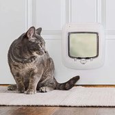 Cat Flap - Fattenluik met Chip - Kattenluik Microchip - 4-Weg Vergrendeling, Wit