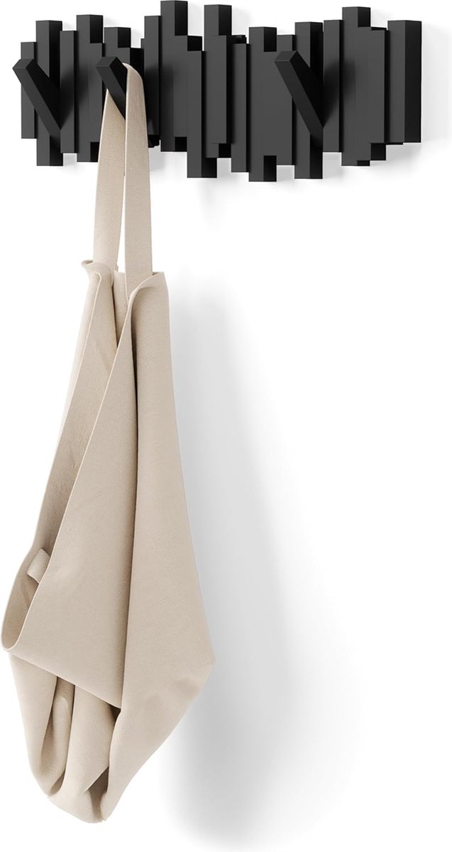Kapstok mobiel Kledingrek voor kleding jassen hoeden tassen Coat Rack Wall Coat Rack Black
