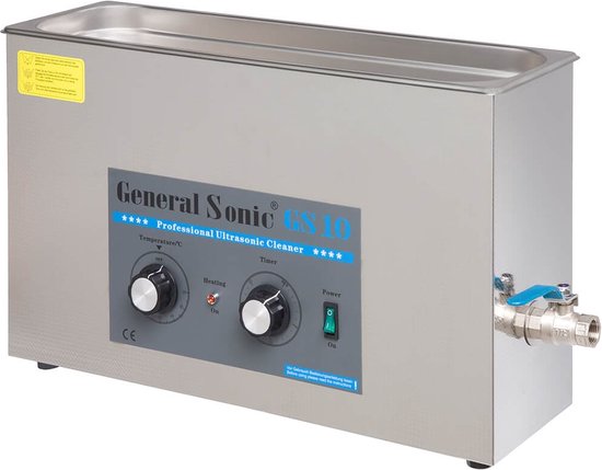 Foto: Generalsonic gs10 10 liter professionele ultrasoon reiniger met een krachtige reiniging ultrasoonbad ultrasoon baden reinigingsbad ultrasoon reiniger carburateur reinigers ultrasonic cleaner injectoren brillen apparaat grote ultrasoonbak 