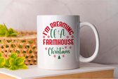 Mok Im Dreaming Of A Farmhouse Christmas - Christmas - Gift - Cadeau - HolidaySeason - MerryChristmas - ChristmasTree - WinterWonderland - SeasonsGreetings - HolidayCheer - HappyHolidays