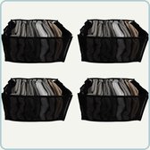 Armoire Nordix - Organisateur - Système de rangement - Pantalons - Tiroir - Organisateur - 9 Compartiments - Zwart - 4 pièces - Organiser