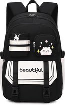 Sac à Dos Unisexe FRONET Pour Adolescents - 45x32x18cm - Imperméable, Avec Poche Antivol - École, Voyage
