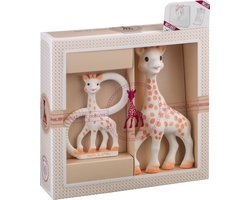 Sophie de giraf Sophiesticated Cadeauset - Baby speelgoed - Sophie de giraf & So Pure bijtring - Kraamcadeau – Babyshower cadeau - 4-Delig