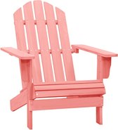 The Living Store Adirondack stoel - Massief vurenhout - 69.5x86.5x89.5 cm - Roze