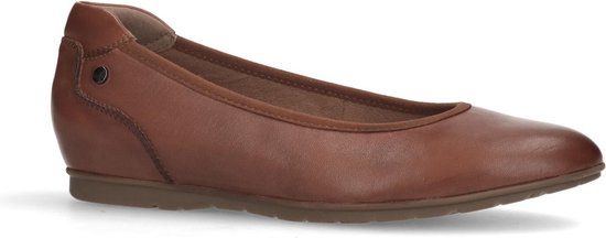 No Stress - Femme - Ballerines en cuir Cognac - Taille 38