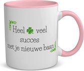 Akyol - afscheid collega cadeau - koffiemok - theemok - roze - Collega - collega mok met opdruk - collega kado - collega afscheid - collega cadeautjes - collega cadeautjes verjaardag - leuk kado om te geven - 350 ML inhoud