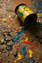 Affiche Pot de peinture | Résumé Affiche | Art moderne | Affiche Intérieur | 61x91cm | Décoration murale | Affiche murale | MT | Convient pour l'encadrement