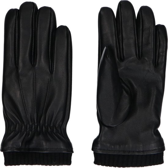 Sacha - Heren - Zwarte leren handschoenen - Maat XL