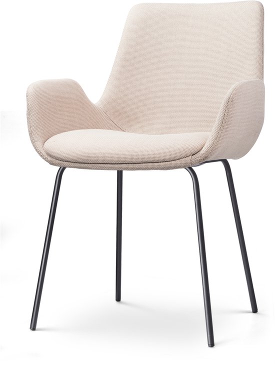 Lot de 2 chaises scandinaves Beige NORA