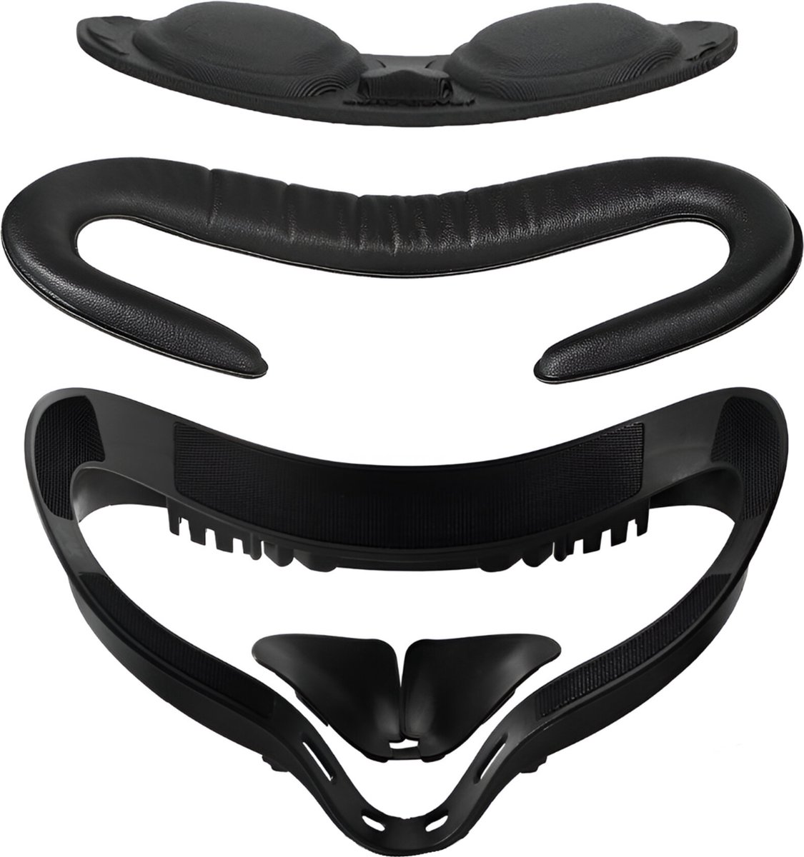 kwmobile Gezichtskussen compatibel met Apple Vision Pro - Siliconen face pad voor VR-bril - In zwart