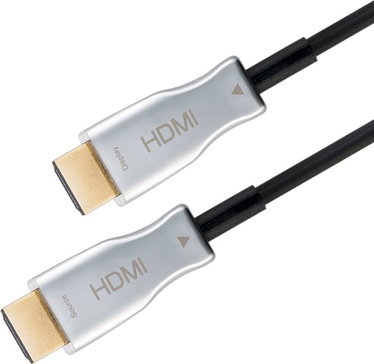 Goobay 65573 HDMI kabel 100 m HDMI Type A (Standaard) Zwart, Zilver