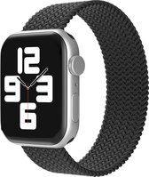 EP Goods - Bandje geschikt voor Apple Watch Series 1/2/3/4/5/6/SE/7/8 - 38/40/41mm - Nylon - Zonder sluiting - Zwart