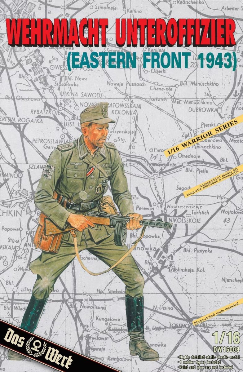 Das Werk Modelbouwpakket Militaire voertuigen - 16008 Wehrmacht Unteroffizier-Eastern Front 1943 - Figuur Plastic - 1:16 - Modelbouw