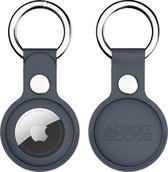 AdroitGoods Étui en cuir pour Apple AirTag - Blauw - Porte-clés Airtag - Support - Cintre - Étui