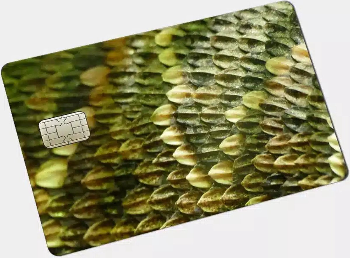 Pinpas Sticker Dierenhuid Groene Slang - Kleine Chip