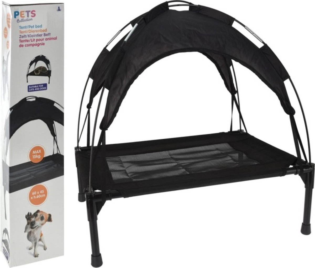 Pets Collection Dierenbed/Huisdierentent 60x45 cm zwart