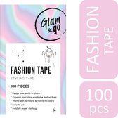 Glam & Go Fashion Tape - 100 stuks - Dubbelzijdig - Transparant | styling tape - kleding tape - jurk tape - kledingtape - kledingtape dubbelzijdig - dress tape - fashiontape - fashion tape kleding