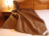 SPECIALE AANBIEDING Luxe deken gemaakt van 100% natuurlijke wol van speciaal geselecteerde van merinoswol uit Australië en Nieuw-Zeeland 160x200 cm. Kleur Camel-Bruin,Ideal cadeau voor kerst of Sinterklaas