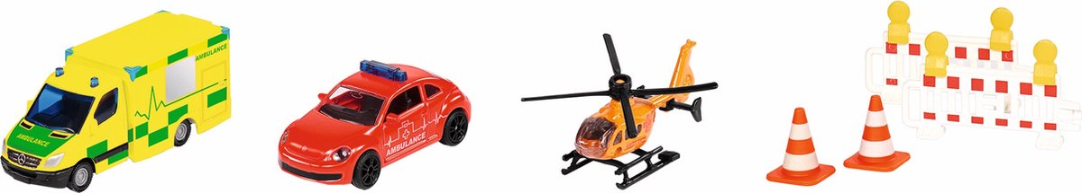 SIKU Super Redding geschenkset: VW Beetle, Mercedes Sprinter + helikopter thumbnail 5