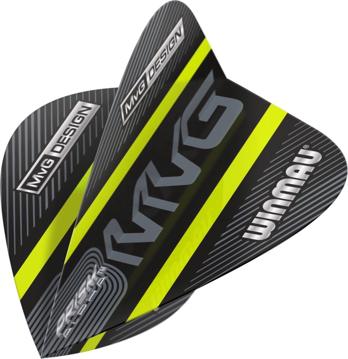 WINMAU - Prism Alpha MVG Zwart en Groen Kite dart vluchten - 1 sets per pakket (3 dartvluchten in totaal)