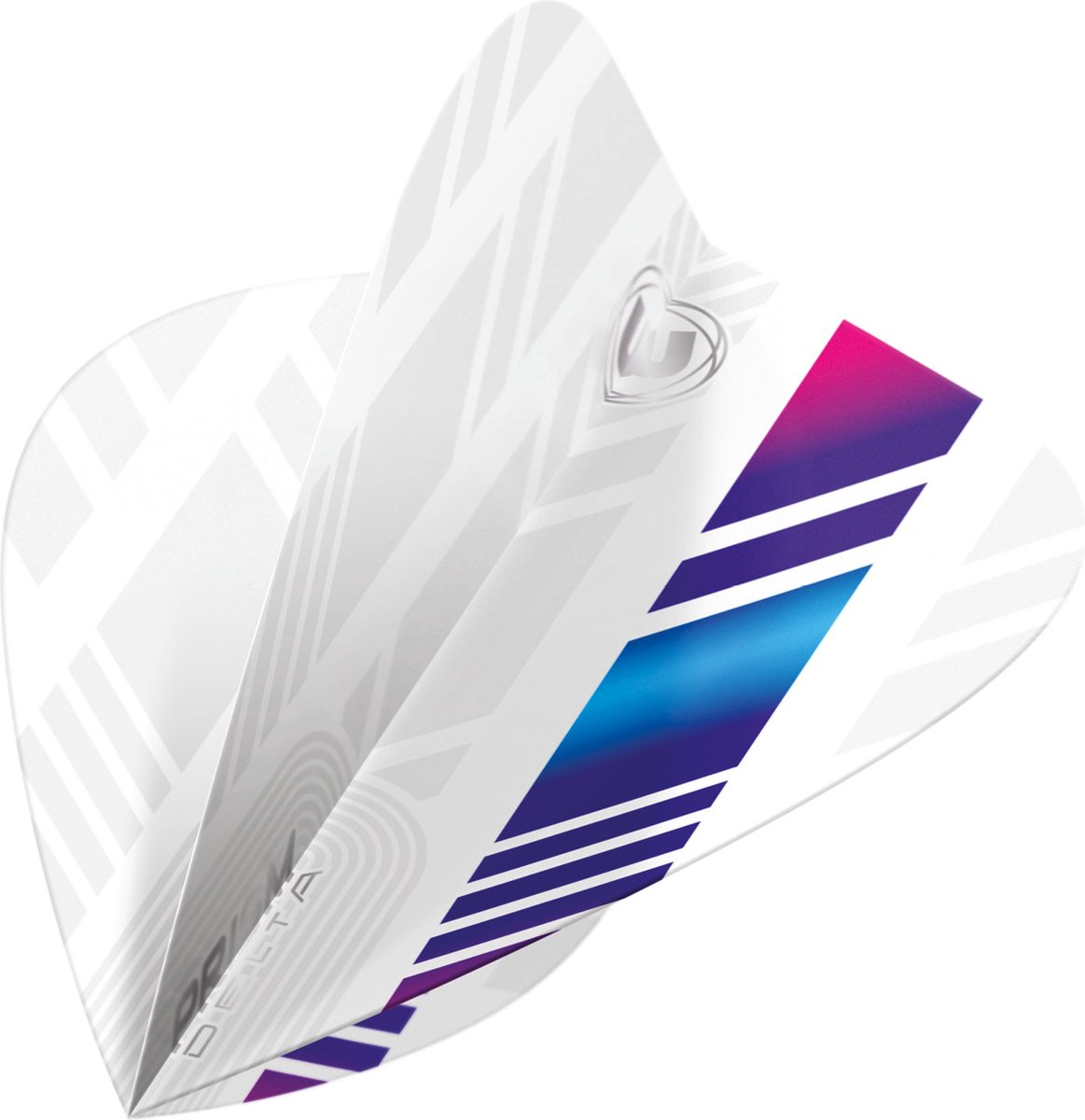 WINMAU - Prism Delta Wit, Blauw en Purper Kite dart vluchten - 1 sets per pakket (3 dartvluchten in totaal)