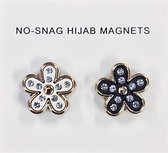Fako Bijoux® - 2x Magnetische Broche - Hoofddoek Magneet - Sjaal - Hijab Accessoires - Abaya - 17mm - 2 Stuks - Strass Flower