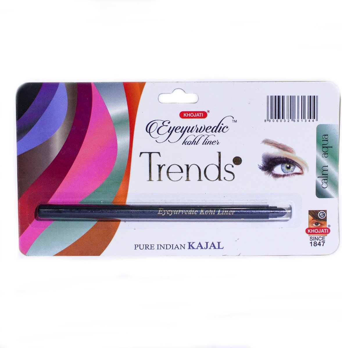 K-Veda - Eyeyurvedic Kohl Liner Trends - Calm Aqua Kleur - Eyeliner - Infused with Pure Cows Ghee - Organic Coconut Oil - Eyeliner Potlood - Calms and Relaxes Stressed Eyes Makeup