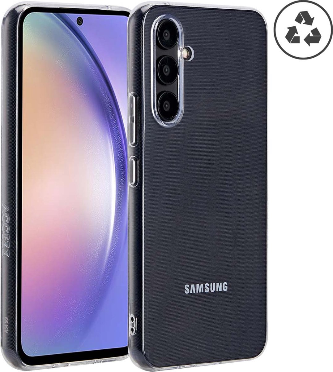 Accezz Hoesje Geschikt voor Samsung Galaxy A54 (5G) Hoesje Siliconen - Accezz 100% recycled Clear Backcover - transparant